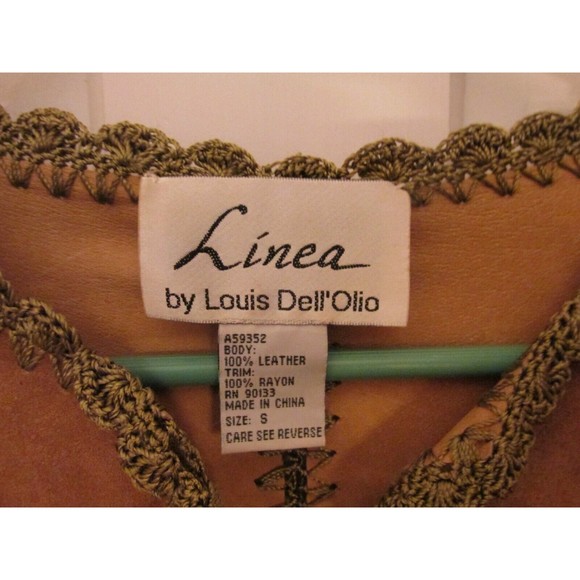 Linea by Louis Dell'Olio Brown 100% Suede Leather Patchwork Boho Jacket Top S - Picture 4 of 12